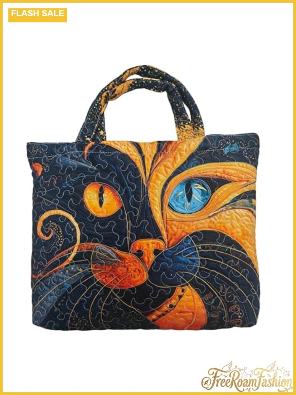 Quilted Tote Bag Lightweight Large Capacity Foldable Travel Polyester